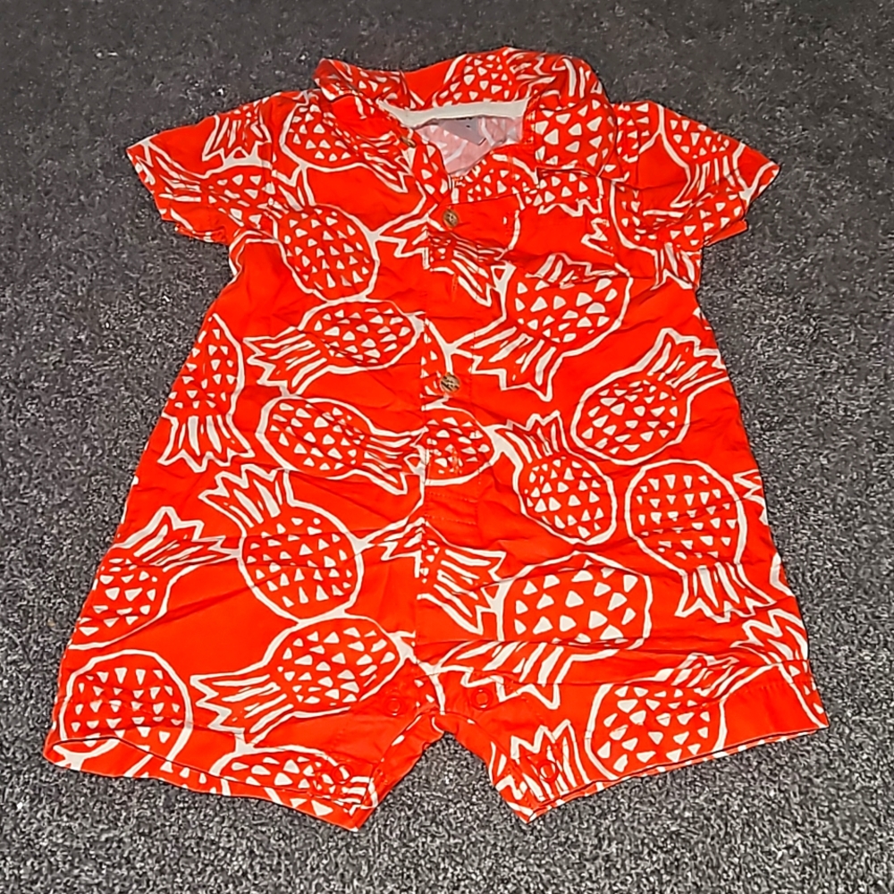 12 month romper pineapple themed.